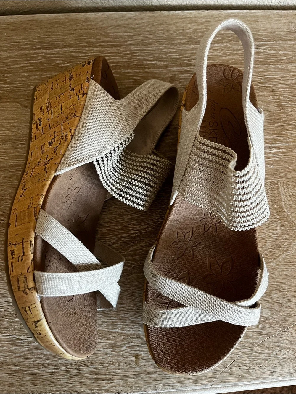 Skechers Cali Beverlee High Tea Wedge Sandals Women’s Size 9